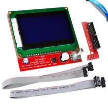 3D Printer kit 12864 LCD Graphic Smart Display Controller module with connector adapter & cable for RepRap RAMPS 1.4 for Arduino