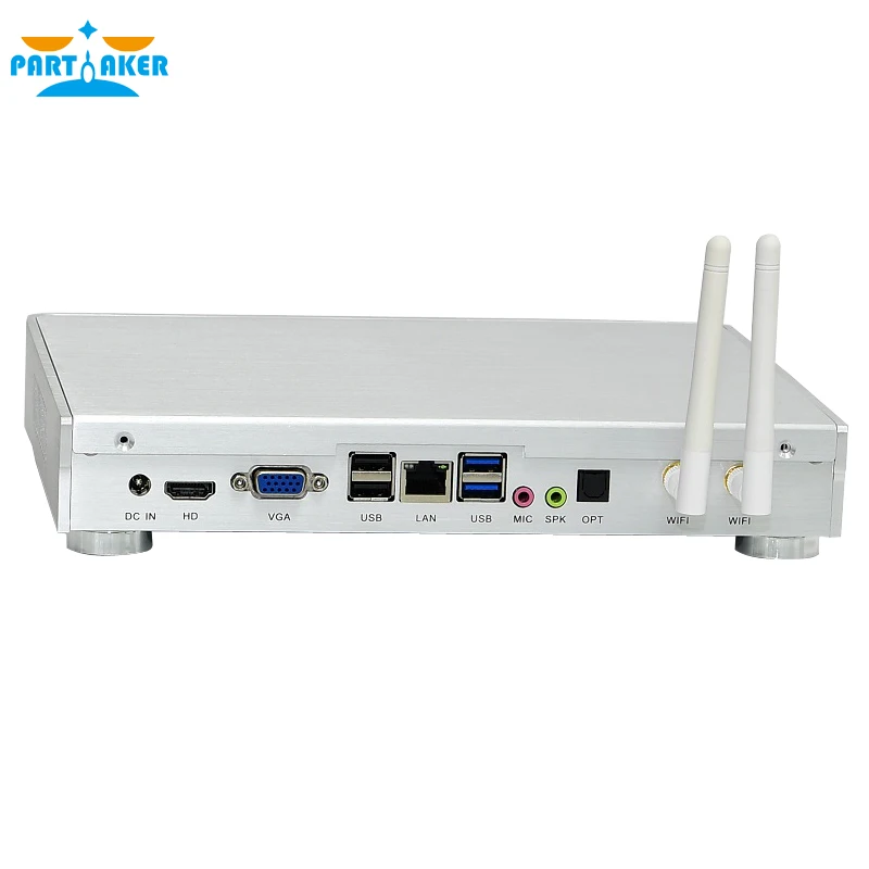  Partaker Dual Core 1 LAN 12V mini desktop computer 300M wifi HDMI VGA OPT I5 4260U 