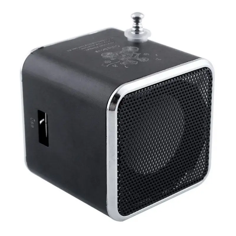 

Stereo Loudspeaker for Laptop Mobile Phones TD-V26 Mini Speaker Portable MP3 Music Player with LCD Support FM Radio Micro TF SD
