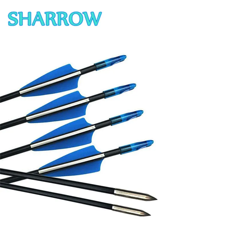 

24Pcs Archery Fiberglass Arrows 31inch Spine 900 Target Arrows Fixed Arrow Tips For Recurve Bow Longbow Shooting Accessories