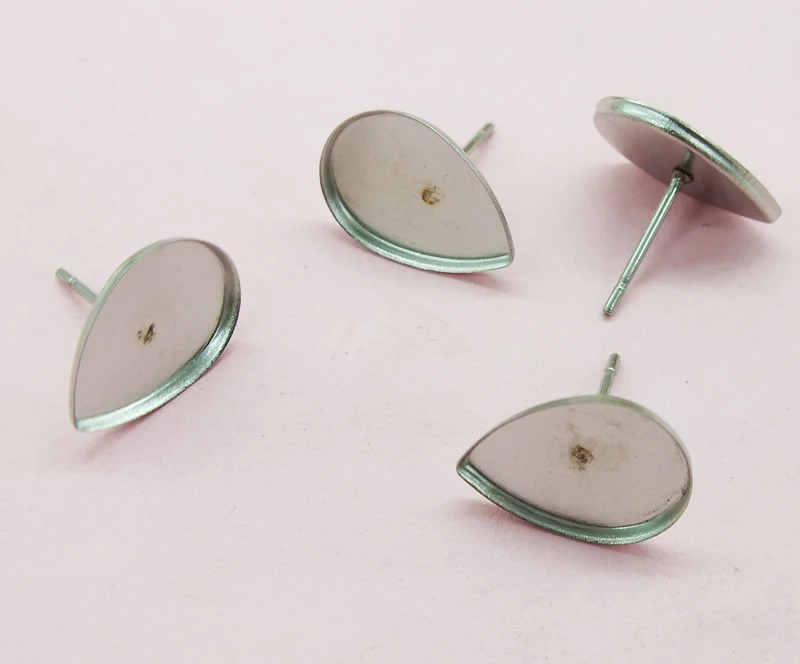 Wholesale   200PCS   10x14mm  stainless steel, blank Bottom bracket   earrings