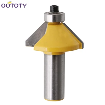 

45 Dgree Chamfer & Bevel Edging Router Bit 1/2" Shank 2-1/4" Woodworking Tool