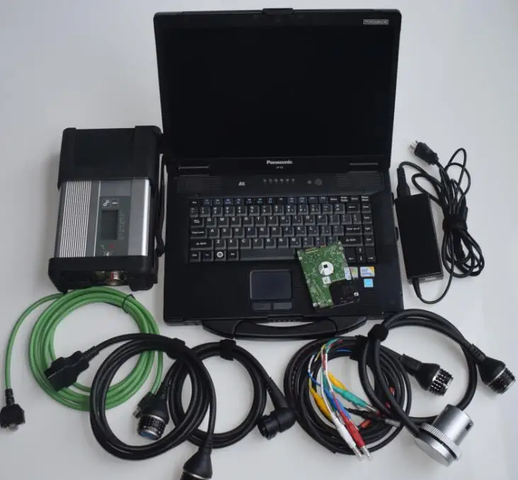  Super MB Star C5 SD conecta con ordenador portátil cf52 Toughbook de diagnóstico con mb star c5 sof