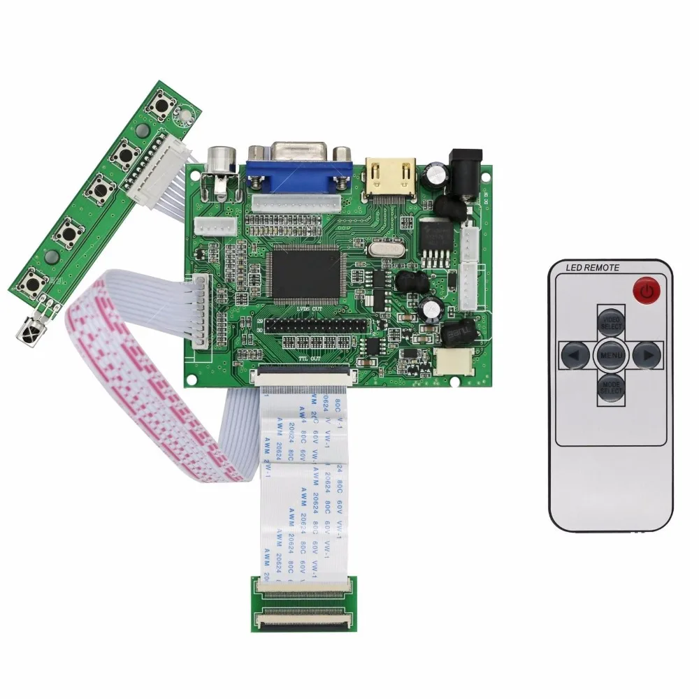 8 дюймовый ЖК экран 50 контактов Φ AT080TN52 V.1 карта привода с экраном HDMI VGA AV|ЖК-экраны