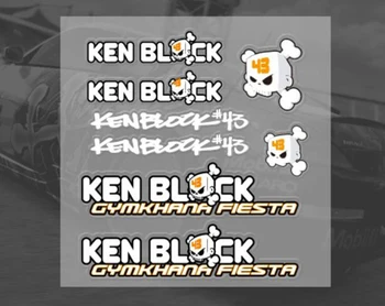 

New Car Styling Creative Ken Block 43 Theme Decorative Vinyl Decal Sticker Set for Ford Racing Fiesta Focus ST RS