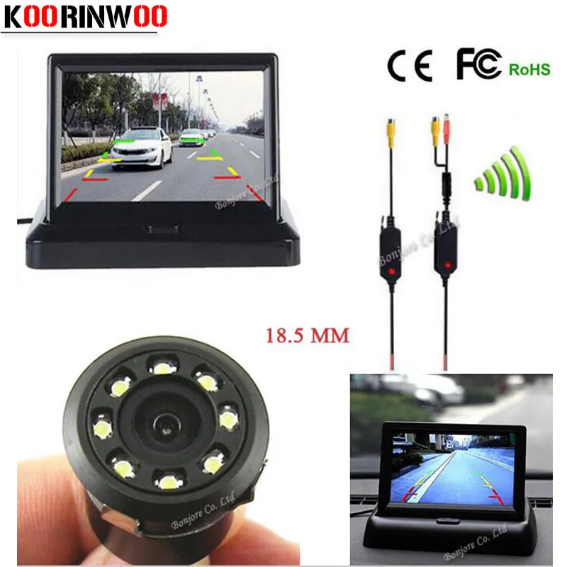 Koorinwoo Universal Wireless Parking font b camera b font 8 infrared Light nigh vision back up
