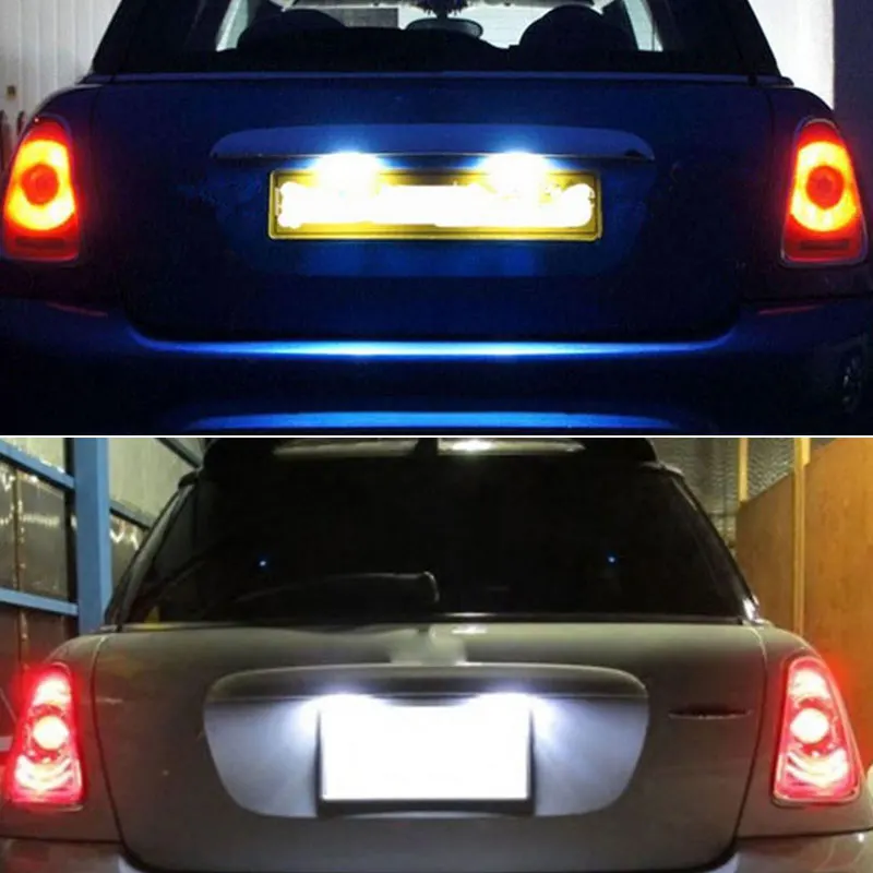 Apmatauto 2pcs CANbus 18SMD white License Plate Light LED Error Free Lamp For MINI Cooper R56 R57 R58 R59 Car Light Source