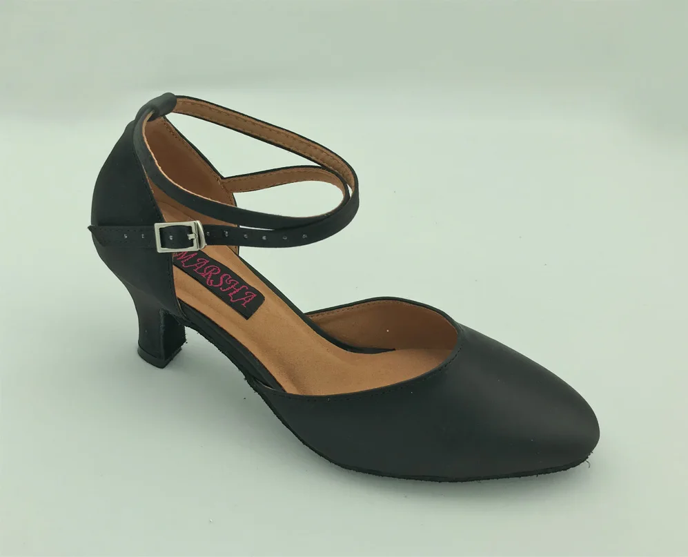 

Hot Sale free shipping Ballroom Dance Shoes Salsa Dance Shoes black sheep leather for women 6603BL