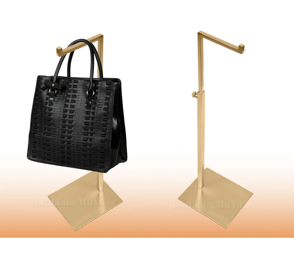 Linliangmuyu 7-форма Высокое качество металлическая сумка, витрина держатель стойки Регулируемая высота BJ01-01
