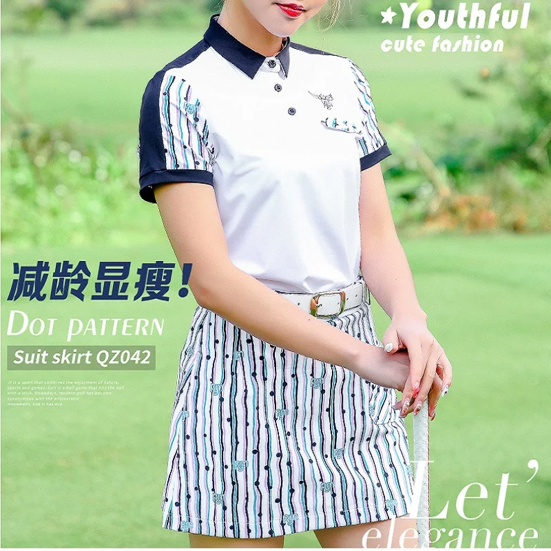 Женская футболка с коротким рукавом, женская летняя тонкая одежда, костюм, Корейская спортивная одежда, анти легкий сухой крой, топы, рубашка для тенниса, XS~ XL, PGM Golf