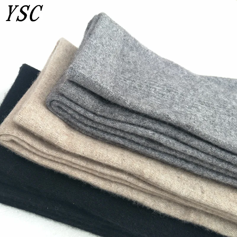 YSC New style Women Cashmere Wool Pants Knitted Soft warmth Long Johns Spandex Leggings High-quality Slim fit style