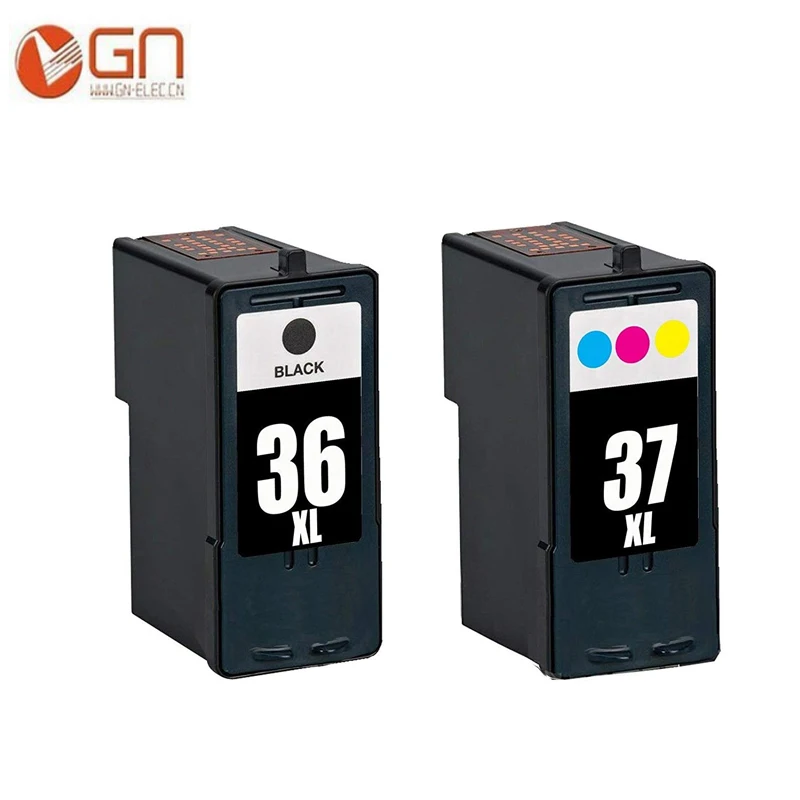 GN 2pack for 36xl 37xl Lexmark 36 37 Ink Cartridges X3650 X4650 X5650 X5650es X6650 X6675 Z2420 printer | Компьютеры и офис
