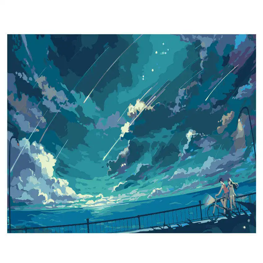 

Wall Pictures For Living Room,Drawing By Number,Painting By Numbers Meteor