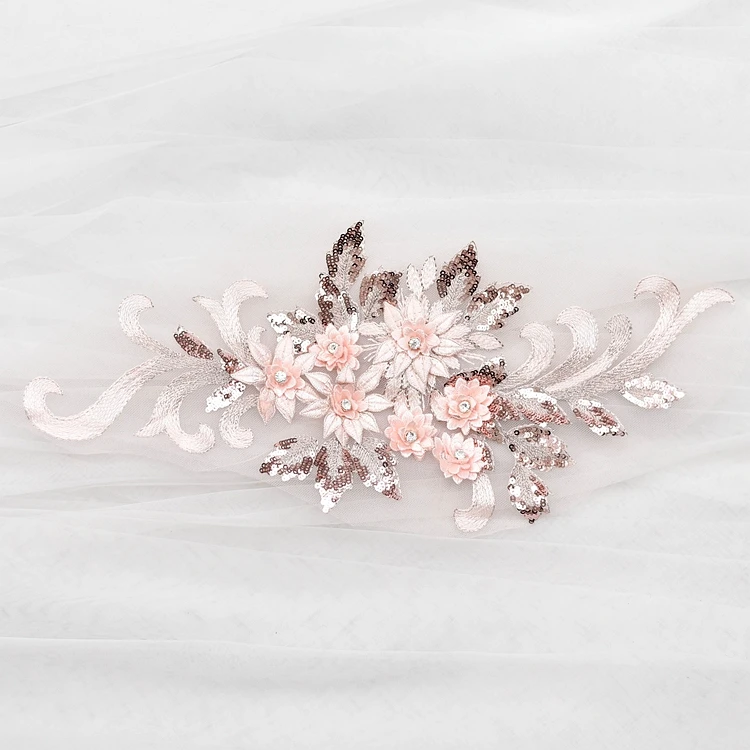 

40*17CM Embroidery, lace, three dimensional flowers, sequins, costumes, applique, accessories, handmade DIY patches.