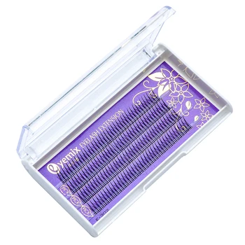 

A Style Tapered Individual Stand False Eyelashes 160 Clusters Knot Free Eyelashes Flare Cluster Lashes Black Eye Lashes Knotted