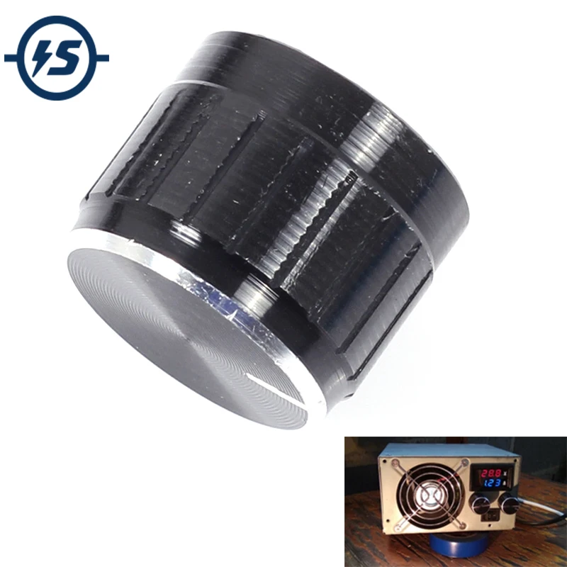 

10pcs/lot Black Potentiometer Knob Cap Inner 6mm 17x21mm Volume Adjustment Rotary Switch Aluminum