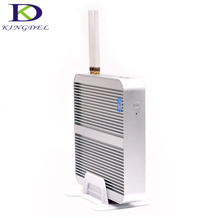 Fanless pc core i3-5005U/ i5 4200U Dual Core 4*USB 3.0 HDMI,VGA,300M WIFI,Windows7/8/10,Linux computer