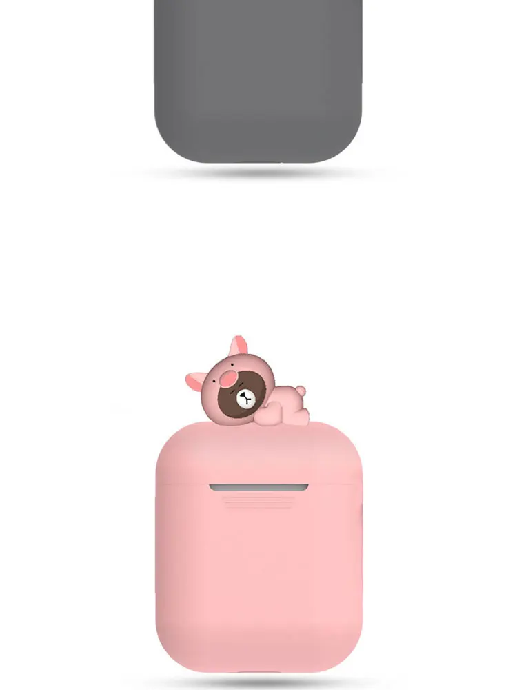 Забавный силиконовый чехол для Apple Airpods Bluetooth Наушники Аксессуары Защитная сумка для Apple Air pods чехол