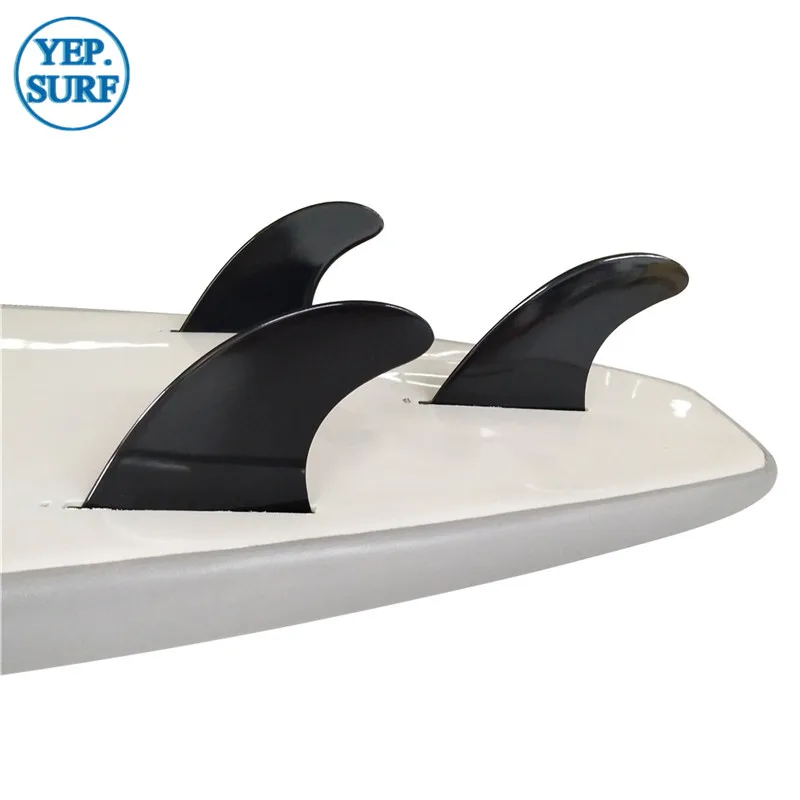 Surfing Plastic Single Tabs Fins M Black color Fin Hight Quality Fins