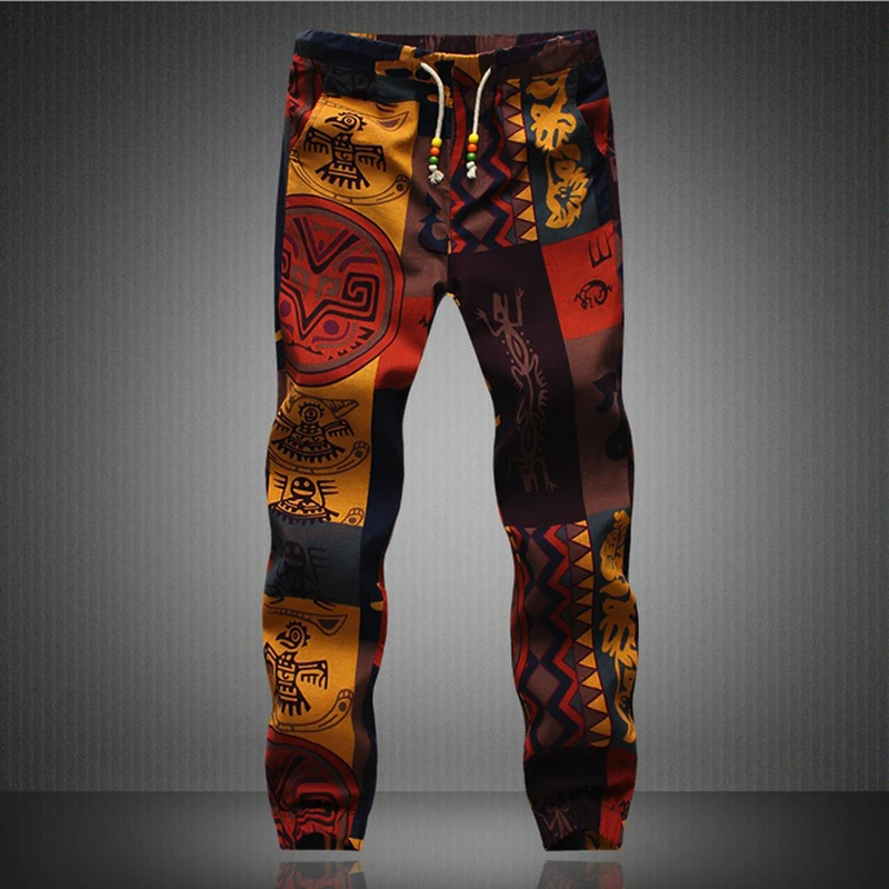 

Men's Casual Leisure LINEN COTTON pants sweatpants joggers 3d print pantalons chandal pantacourt homme large size 3xl 4xl 5xl