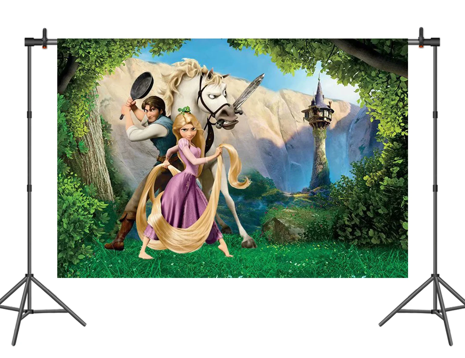 

Sensfun Tangled Rapunzel Princess Forest Background Horse Birthday Party Photography Backdrop Photo Studio 7x5ft Vinyl Polyester