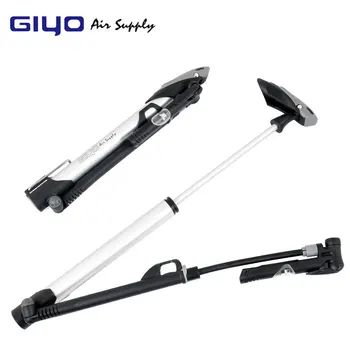 

GIYO Bicycle Pump 140PSI Gauge Bike Portable Hand Floor Air Inflator Foot Pedal 360 Rotatable Longer Hose Presta Schrader GM-71