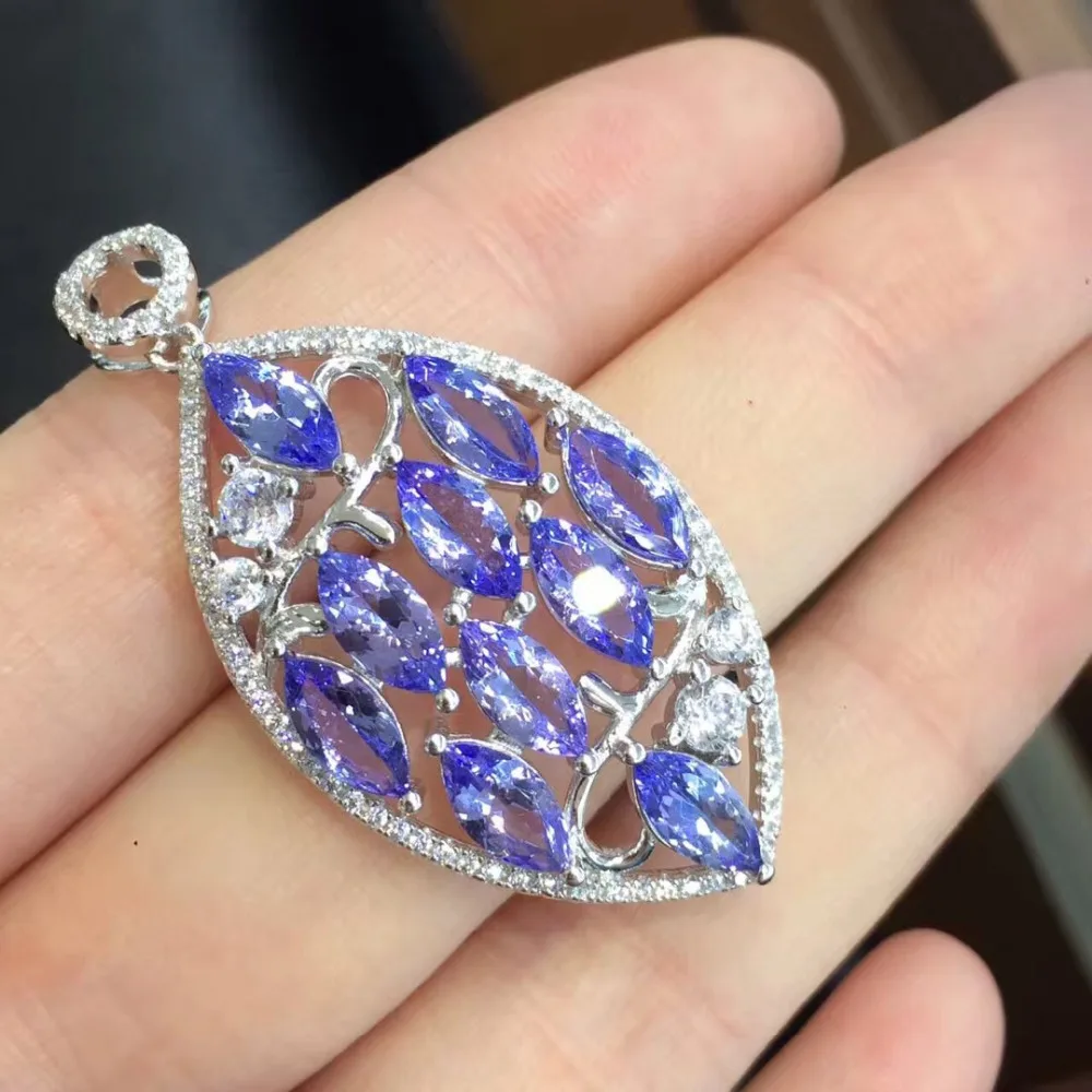 

Collares Collier Qi Xuan_Fashion Jewelry_Blue Stone Necklaces_S925 Solid Silver Fashion Blue Necklaces_Factory Directly Sales