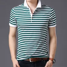 Бренд thoshine Англия Стиль мужские рубашки-поло 95% вискоза Высокое качество модная полосатая рубашка поло Повседневная Camisa отложной воротник