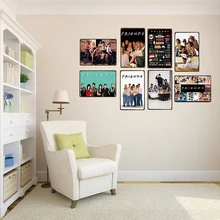 Друзей классический ТВ жестяная вывеска металлическая пластина железная настенная живопись Бар музыки K ТВ Кофе дома Арт Декор 30X20 см DU-2718