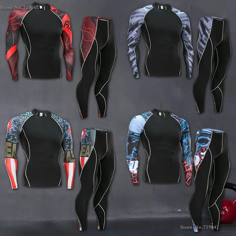 

PADEGAO Compression Running T-Shirt Man Tight Jersey Fitness Sport Suit Gym Running Top Shirt Demix Bodybuilding Sportswear
