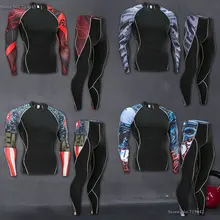 PADEGAO 圧縮ランニング Tシャツ男タイトジャージフィットネススポーツスーツジムランニングトップシャツデミックスボディービルスポーツウェア(China)