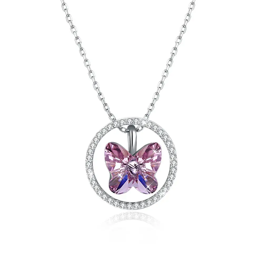 

Three popular trends of Swarovski element crystal S 925 butterfly pendant SVN 300