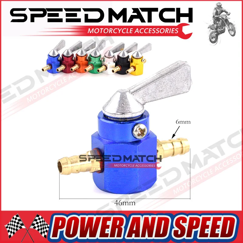 

Motorcycle Gas Fuel Tank Tap Hose Inline Cut Shut On Off Petcock Valve Switch 6mm for YAMAHA Zuma Quad Buggy ATV Moped