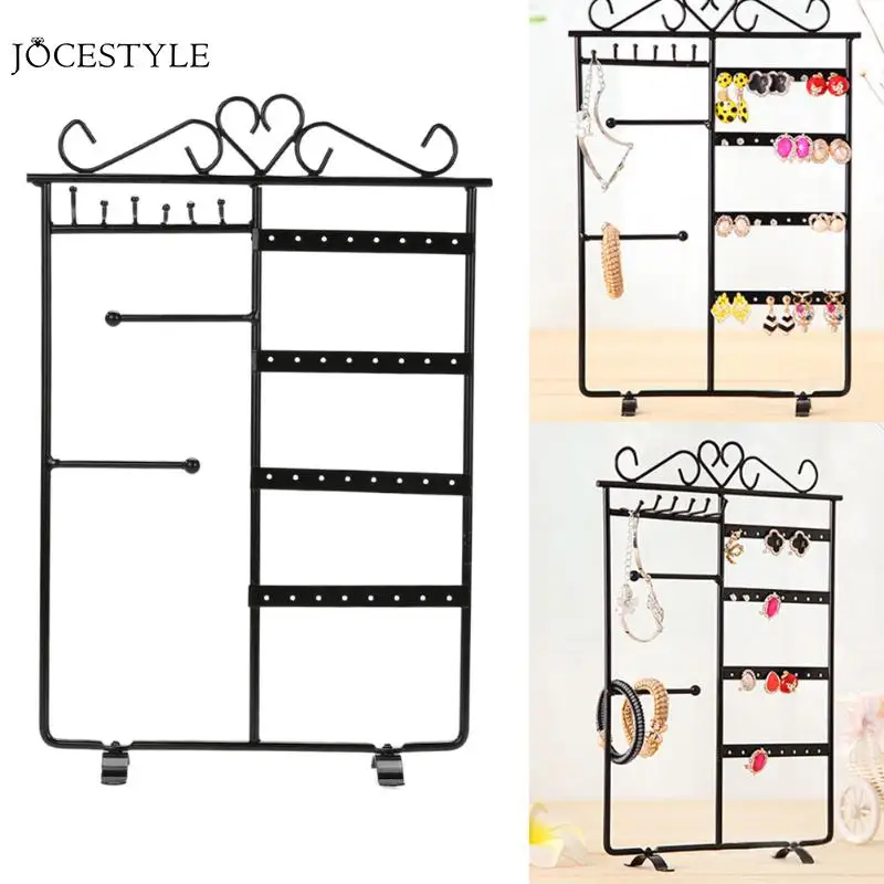 Jewelry Display Storage Hanging Holder Earring Necklace Studs Holder Jewelry Display Rack Metal Stand Jewelry Organizer Holder