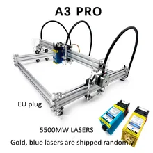 A3 Pro мини-станок для лазерной резки 5500wm/3500wm/5500 mw/7 w/15 w лазер DIY Лазерный Станок Гравер для резки древесины PWM EU штекер