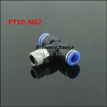 

Free shipping 20pcs/lot PT10-N02 Push In Tee Jointer Quick Fittings Pneumatic Fittings,10mm-1/4"NPT pneumatic fitting