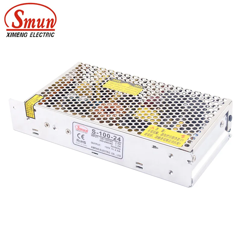 

SMUN S-100-24 100W 24V 4.5A AC/DC Universal Regulated Single Output Switching Power Supply