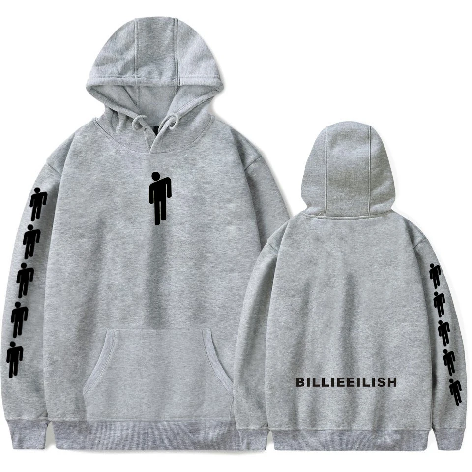 Billie Eilish/толстовки с капюшоном толстовка для мальчиков и девочек двойным принтом
