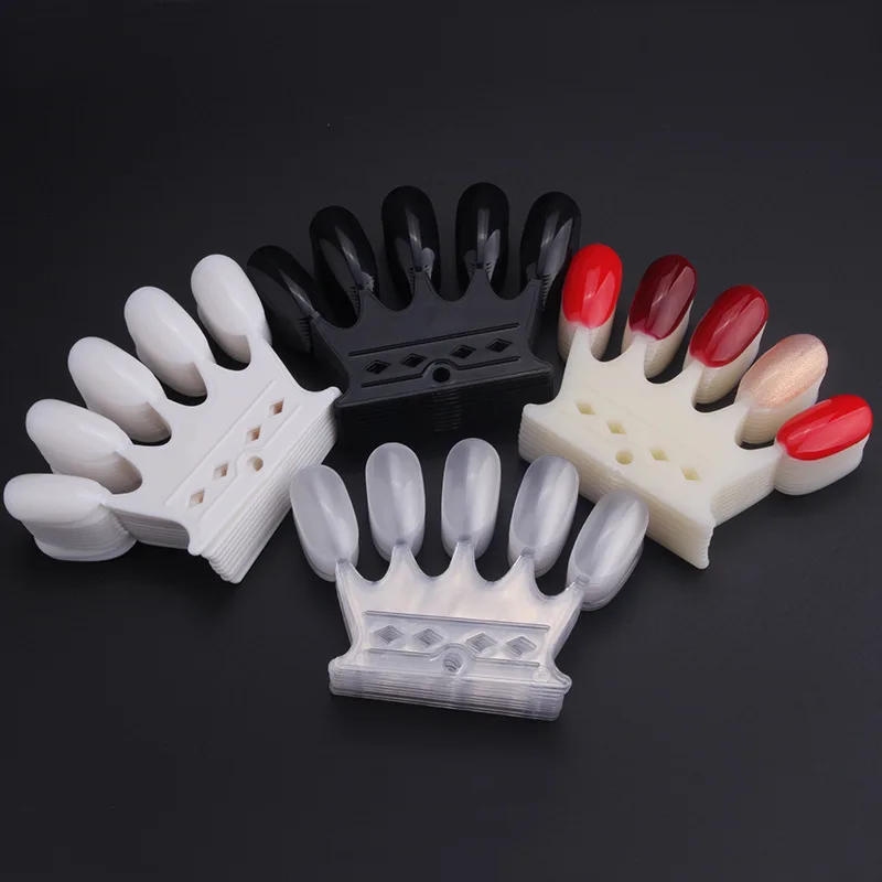 Накладные ногти, 5X10 шт., 1 набор, накладные ногти, корона, прозрачные накладные ногти, инструменты для практики, накладные ногти, маникюрный салон, J4