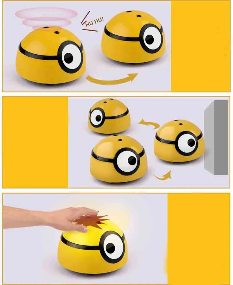 3D милый детский индукционный Электрический пульт дистанционного управления бегущий маленький желтый человек должен материться вонючие насекомые игрушки
