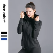 AALAMGEER куртка для бега йоги на молнии с капюшоном Женская толстовка с длинным рукавом женские куртки для бодибилдинга топы для фитнеса и спортзала спортивная одежда