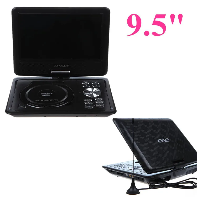 2015 NEW Free Shipping EVD player 9.5 Inch Screen Portable DVD PLAYER 270Degree Rotating GAME Analog TV CD MP4 USB/SD Player | Электроника