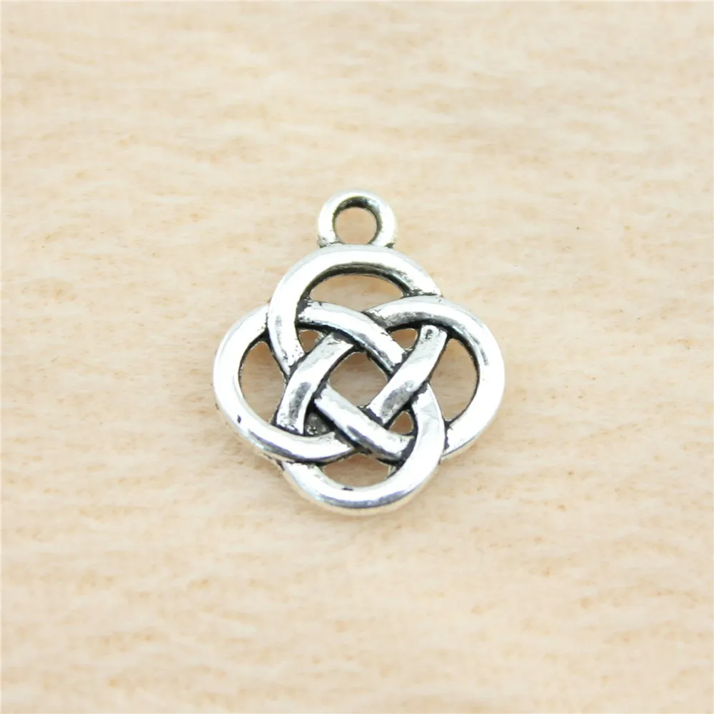 

67 шт./лот 18*16 мм старинные серебряные подвески с китайским узлом DIY ювелирные изделия для браслета ожерелья серьги