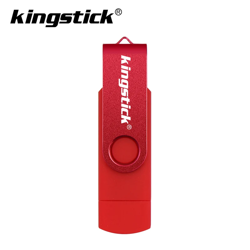 USB 3,0 карта памяти OTG металлический usb флеш-накопитель 16 ГБ 32 ГБ 64 ГБ флеш-накопитель usb Реальная емкость cle usb для телефона Android - Цвет: RED