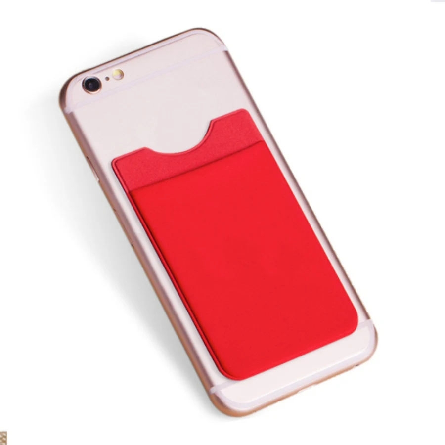 Women Elastic Lycra Adhesive Card Holder For Cell Phone ID Credit Card