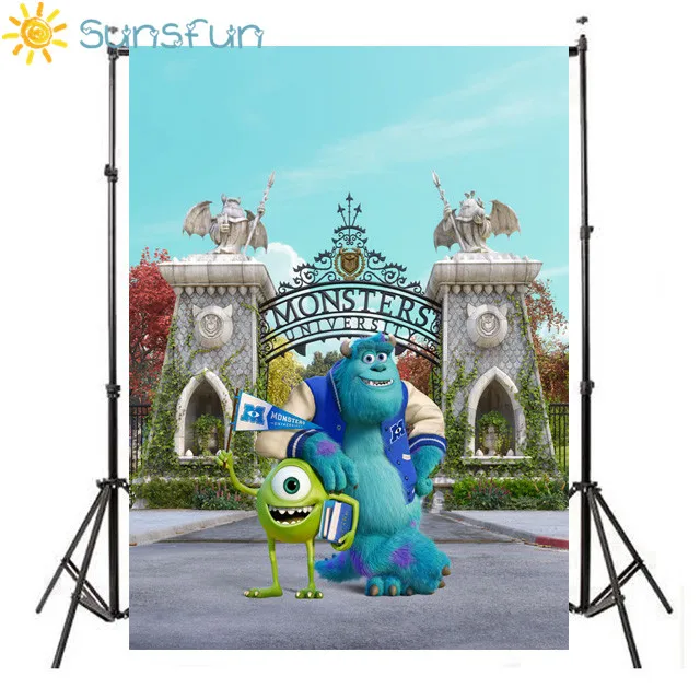 

Sunsfun 7x5FT Monsters University Castle Blue Sky Cartoon Custom Photo Studio Backdrop Background Vinyl 220cm X 150cm