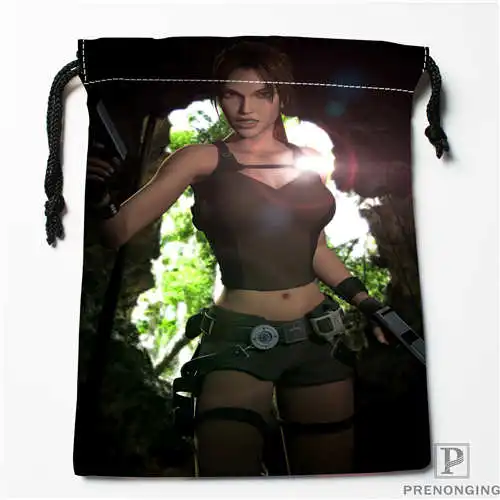 Пользовательские печати lara_croft_rebornDrawstring хозяйственные сумки дорожный мешочек для хранения плавать Туризм игрушка сумка унисекс мульти Size18-12-31-47 - Цвет: Bags