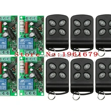 AC 220 V 10 A 1 канал RF беспроводной пульт дистанционного управления 55*32*17 мм 4 шт приемник и 6 шт передатчик