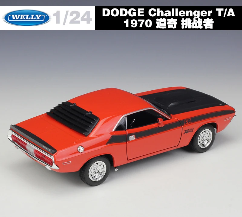 1:24 Scale WELLY классический металлический литой игрушечный автомобиль 1970 Dodge Challenger T/A