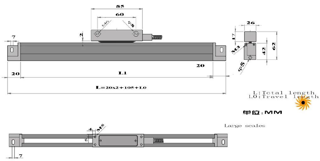 China hxx wholesale linear glass scale encoder length measurement